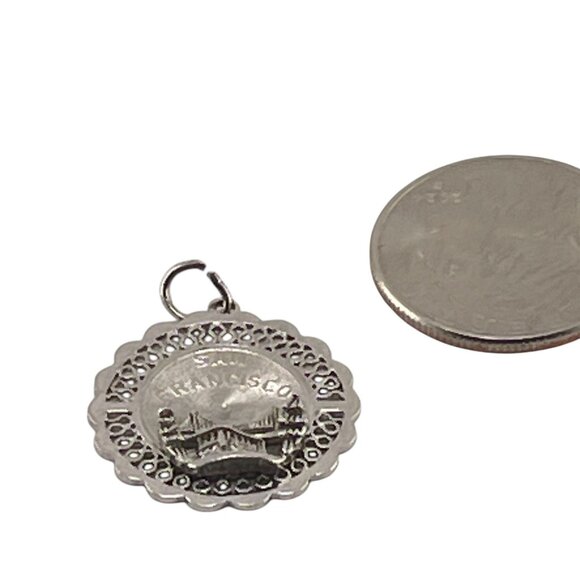 Vintage San Francisco Souvenir Sterling Silver Charm Pendant - Picture 5 of 7